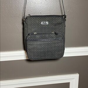 Relic Black/Gray Geometric Design Crossbody Bag